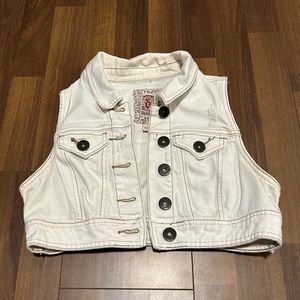 White Crop Vest